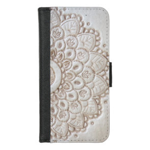 Tooled leather mandala texture  iPhone Wallet case