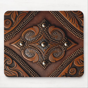Tooled Leather Mouse Pad