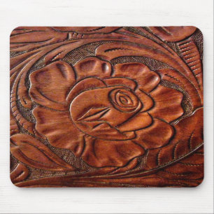 Tooled Leather Mousepad