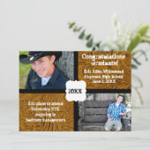 Tooled Leather Photo Graduation Announcement (Standing Front)