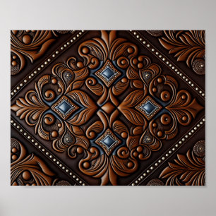 Tooled Leather Poster
