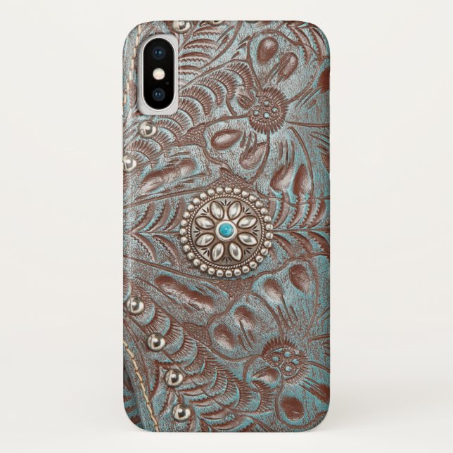 Tooled leather texture iPhone case (Back)