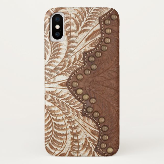 Tooled leather texture iPhone case (Back)