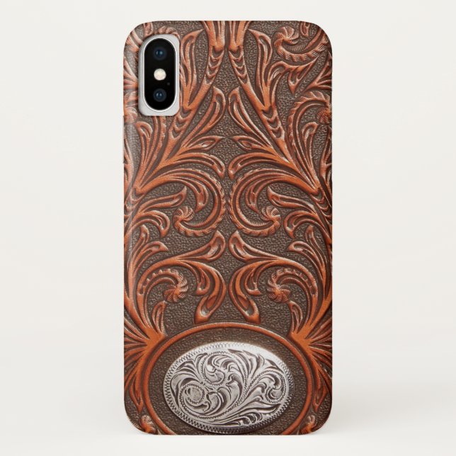 Tooled leather texture iPhone case (Back)