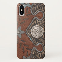 Tooled leather texture iPhone case