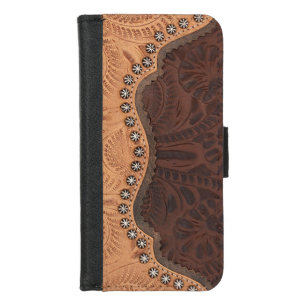 Tooled leather texture  iPhone Wallet case