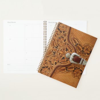 Tooled Leather Texture Planner by aquachild at Zazzle