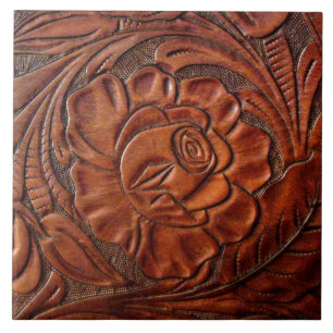 Tooled Leather Tile