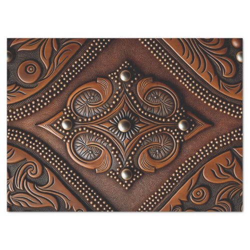 Tooled Leather Tissue Paper