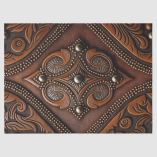 Tooled Leather Tissue Paper