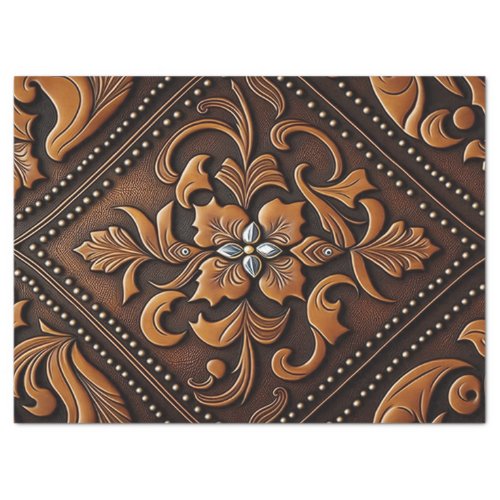 Tooled Leather Tissue Paper