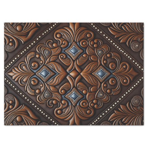 Tooled Leather Tissue Paper