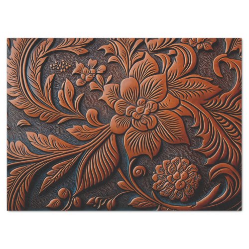 Tooled Leather Tissue Paper