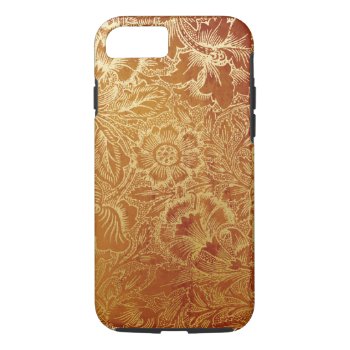 Tooled Western Leather Southwestern Amber Brown Iphone 8/7 Case by SterlingMoon at Zazzle