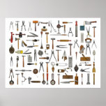 Tools and Utensils. Good Old Days. Poster