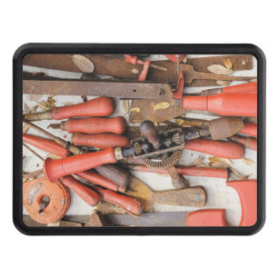 Tools Antique Rustic Red Man Tool Hitch Cover