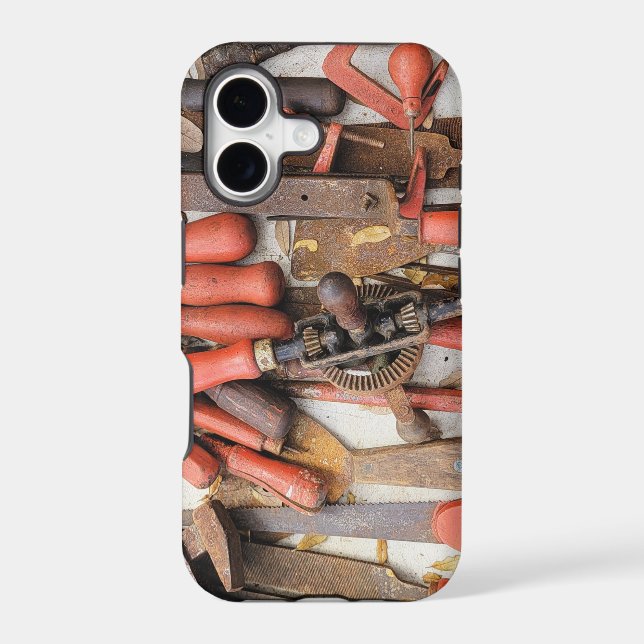 Tools Antique Rustic Red Man Tool Iphone Case (Back)