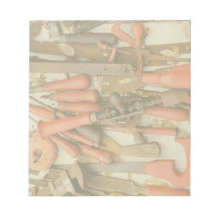 Tools Antique Rustic Red Man Tool Notepad