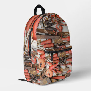 Tools Antique Rustic Red Man Tool Printed Backpack