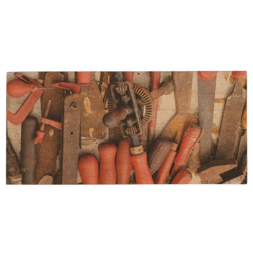 Tools Antique Rustic Red Man Tool Wood Flash Drive