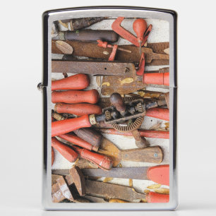 Tools Antique Rustic Red Man Tool Zippo Lighter