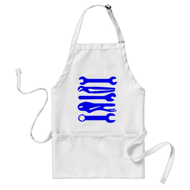 Tools - Blue Adult Apron (Front)