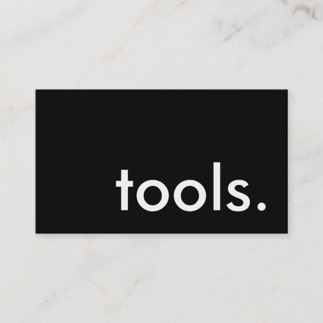 tools. business card (Front)