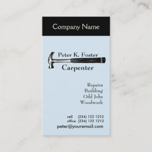 Tools Carpenter's Hammer  Repair Man Services Business Card