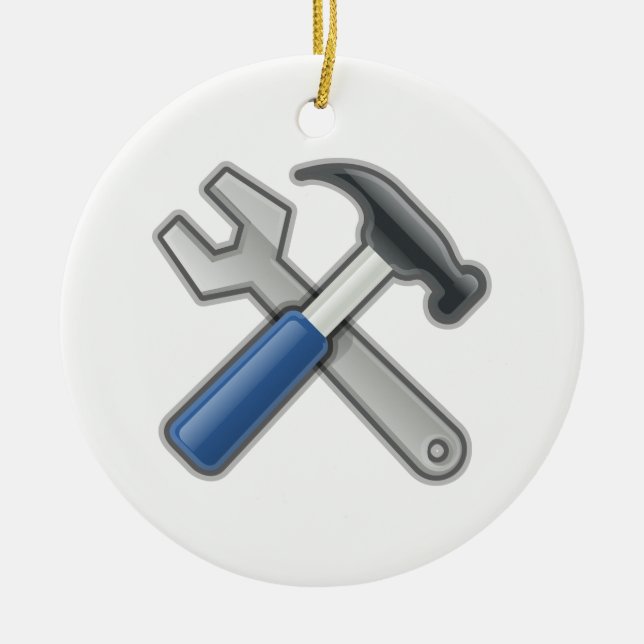 Tools Ceramic Ornament (Front)