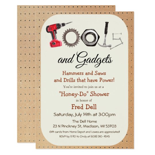 Tools & Gadgets Honey Do Shower Invitation