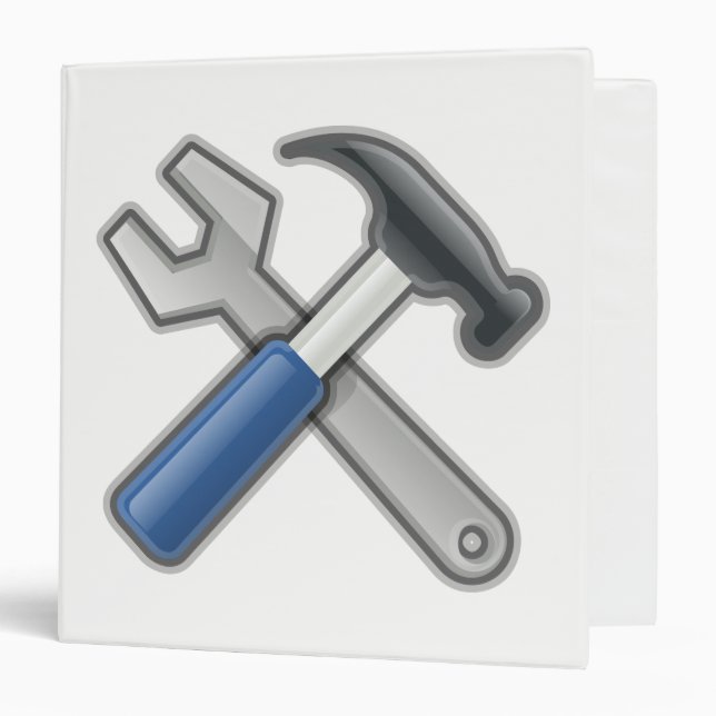Tools, Hammer and Wrench 3 Ring Binder (Front/Inside)