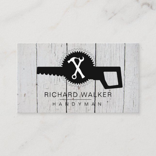 Tools Handyman Mechanic Auto Carpenter Industry Business Card (Front)