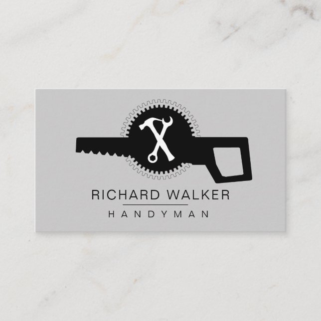 Tools Handyman Mechanic Auto Carpenter Industry Business Card (Front)