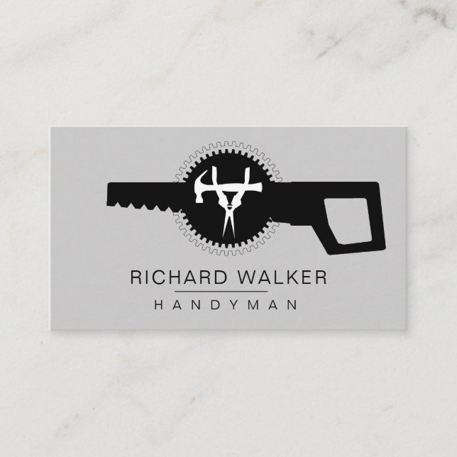 Tools Handyman Mechanic Auto Carpenter Industry Business Card (Front)