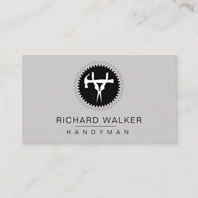 Tools Handyman Mechanic Auto Carpenter Industry Business Card (Front)