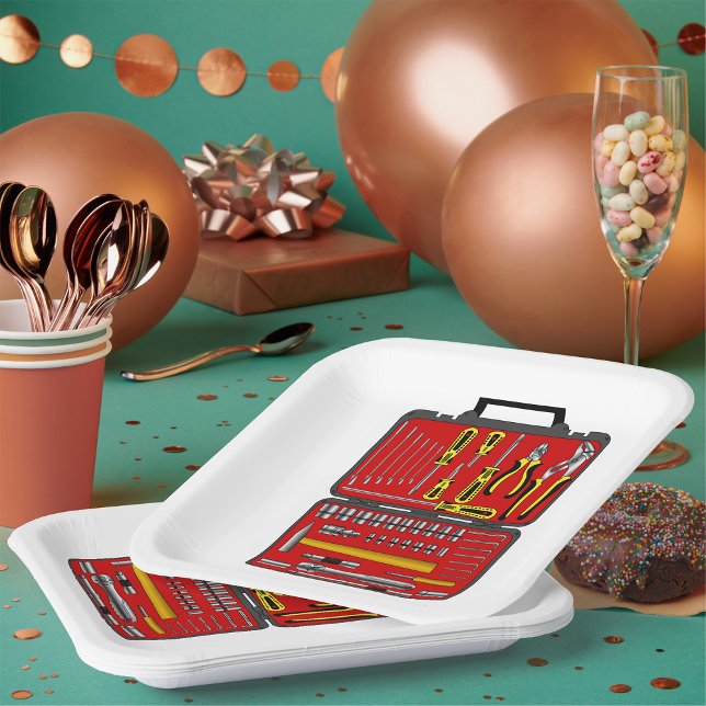 Tools In A Tool Box Paper Plates (Creator Uploaded)