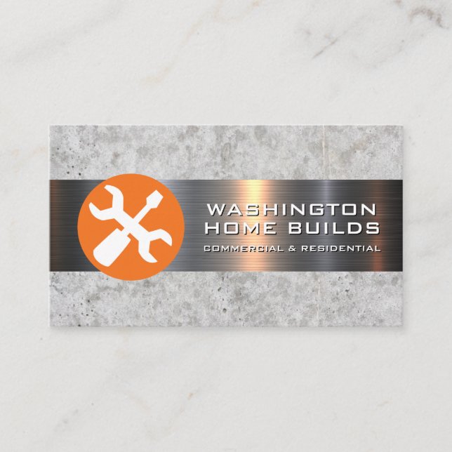 Tools Logo | Construction Vehicle Business Card (Front)