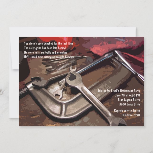 Tools Masculine Invitation (Front)