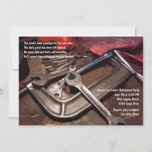 Tools Masculine Invitation