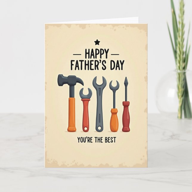 Tools Of Sweet Fathers Day Card (Front)