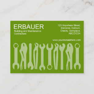 Tools of the Trade (Chubby) - Shades of Green Business Card