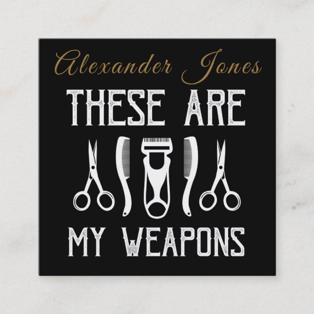 Tools of the Trade Personalize Square Business Card (Front)