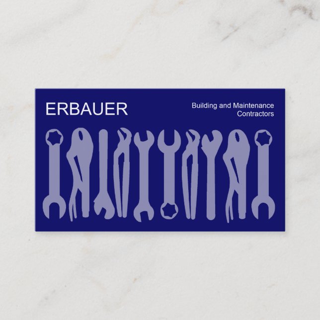 Tools of the Trade - Shades of Blue Business Card (Front)