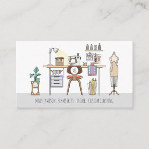 Tools Of The Trade Tailor Seamstress Business Card