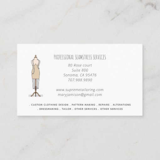 Tools Of The Trade Tailor Seamstress Business Card Zazzle