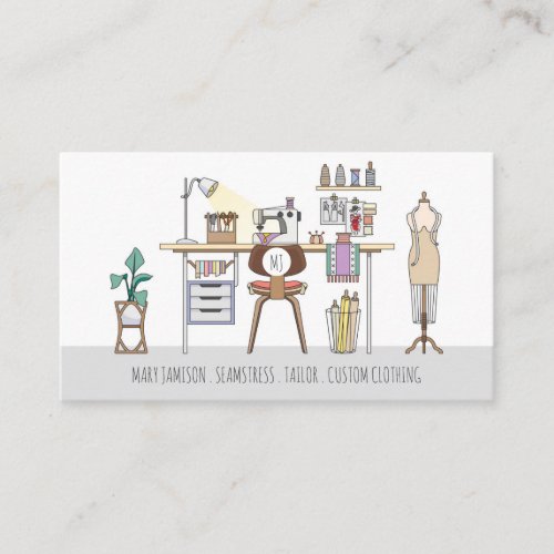 Tools Of The Trade Tailor Seamstress Business Card