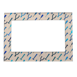 Tools, on medium gray magnetic photo frame