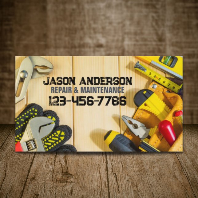 Tools Repair Maintenance Construction Handyman Business Card (Tools Repair Maintenance Construction Handyman Business Card)