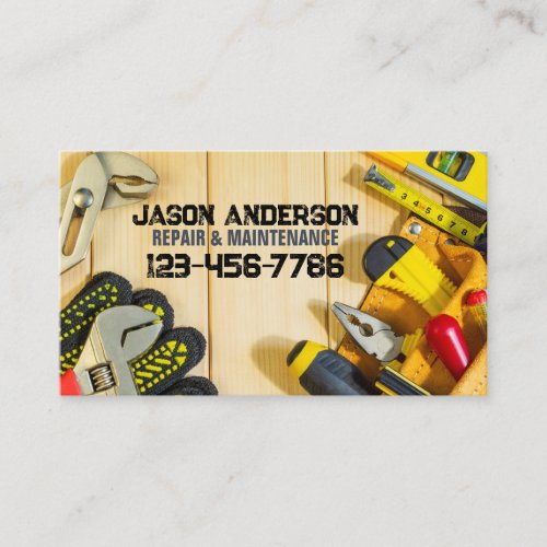 Tools Repair Maintenance Construction Handyman Business Card