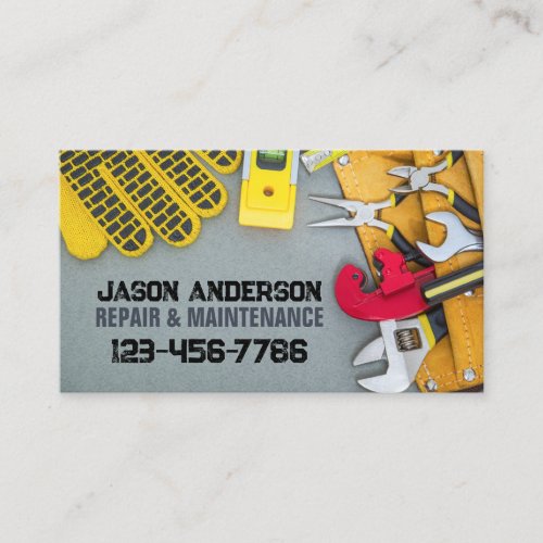 Tools Repair Maintenance Construction Handyman Business Card